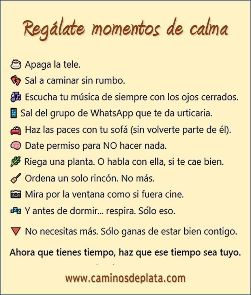 Decálogo para la calma: tu kit anti-ruido mental en la jubilación